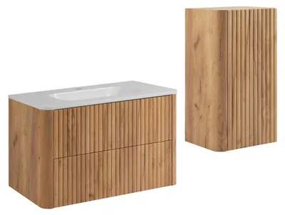 Produktbild von Badmöbel-Set mit Waschbecken und Midischrank, Craft, 80 x 48 x 44 cm