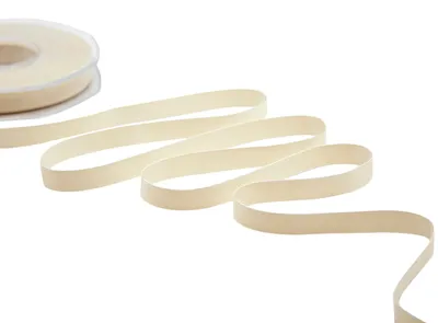 Poly-Katoenband matt, 10 mm x 25 m, Elfenbein