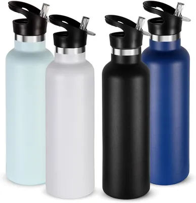 Obrázok produktu pre Fľaša na pitie 750 ml, 4 ks, dvojstenná, pre šport