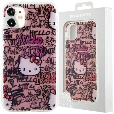 Produktbild von Hello Kitty IML Tags Graffiti - iPhone 11 Hülle (Pink)