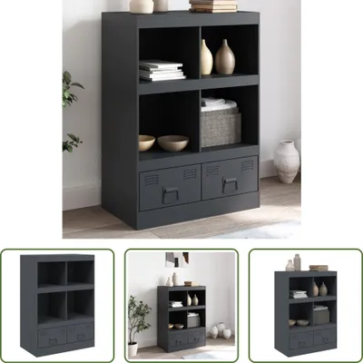 Immagine prodotto di The Living Store Credenza Anthrazit 67x39x95 cm Stahl