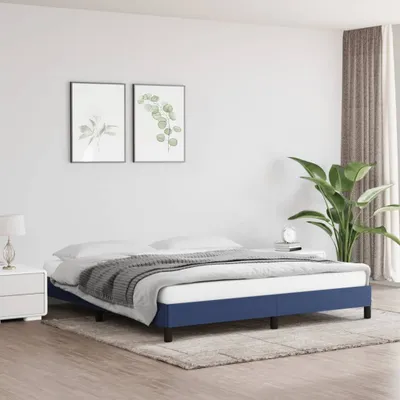 Produktbild von The Living Store Bettgestell Blau 180×200 cm Stoff