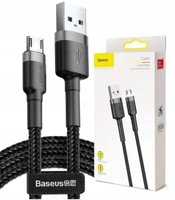 Produktbild von Baseus Kabel USB-A auf Micro-USB 3m Geflochten