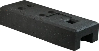 Produktbild von Bauzaunfuß aus Kunststoffrecycling, 20 kg, Höhe: 135 mm
