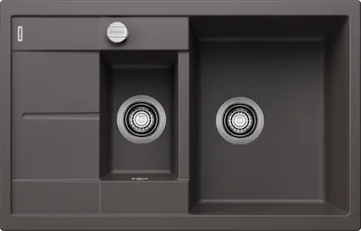 Produktbild von BLANCO METRA 6 S Compact SILGRANIT felsgrau, mit Ablauffernbedienung
