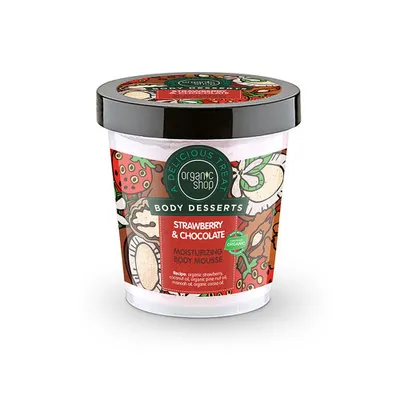 Zdjęcie produktu dla Organic Shop Body Desserts nawilżający mus do ciała Truskawka i Czekolada, 450ml