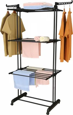 Immagine prodotto di Herzberg HG-8034BB: Stendibiancheria mobile - Nero