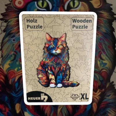 Produktbild von Creative-Art Wooden-Puzzle Holzpuzzle HEUER Motiv: Katze. 228 Teile XL
