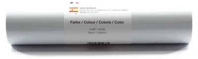 Produktbild von Kreativplotter Vinylfolie glänzend WEISS 21x300 cm
