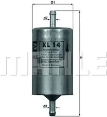 Produktbild von Kraftstofffilter KNECHT KL 14