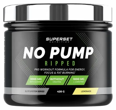 Image de PreWorkout - Superset Nutrition - No Pump Ripped (420g) - Saveur Lemonade