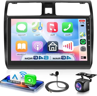 Obrázok produktu pre Android autorádio – 10,1-palcový HD dotykový displej s bezdrôtovým CarPlay a GPS navigáciou