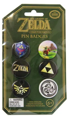 Immagine prodotto di Spille con distintivo Legend of Zelda in confezione da 6 pezzi
