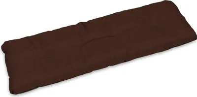 A brown bench cushion on a white background.