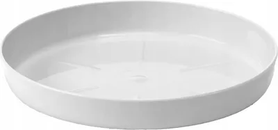 Zdjęcie produktu dla Podstawka pod doniczkę Biała 19,7x2,9cm Plastikowa błyszcząca