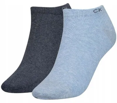 Zdjęcie produktu dla SKARPETY DAMSKIE CALVIN KLEIN 701218772 BŁĘKITNO-GRANATOWE 2 PACK One Size