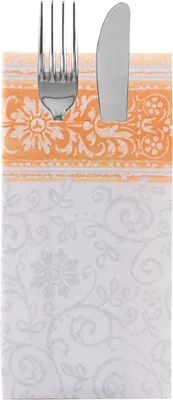 Produktbild von Sovie HORECA Besteckserviette Lara in Terrakotta aus Linclass® Airlaid 40 x 40 cm, 100 Stück - Ornamente