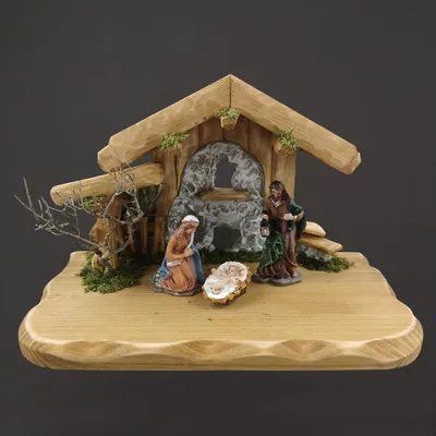 Produktbild von Holzkrippe mit Figuren 28 cm, tschechisches Produkt