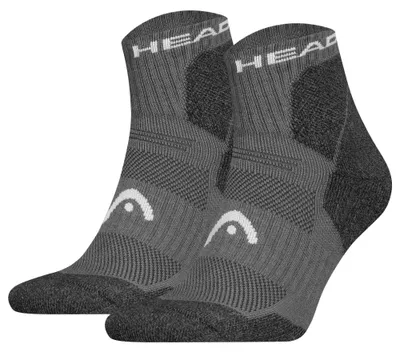 Produktbild von HEAD Uni Quarter-Wandersocken, 2er Pack - Hiking All Climates Quarter 2P, Sportsocken, Logo Grau 43-46