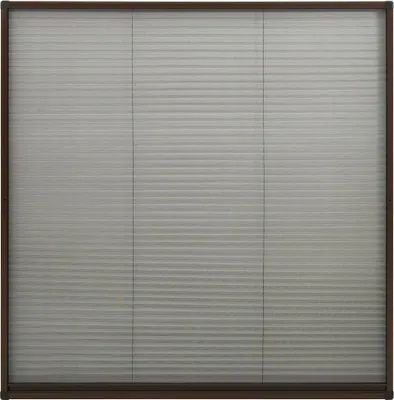 Produktbild von vidaXL Insektenschutz-Plissee für Fenster Aluminium Braun 120x120 cm