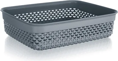 Produktbild von BRILLANZ Korb Lagerung 24,5 x 19,5 x 6 cm, 2,2 l, anthrazit