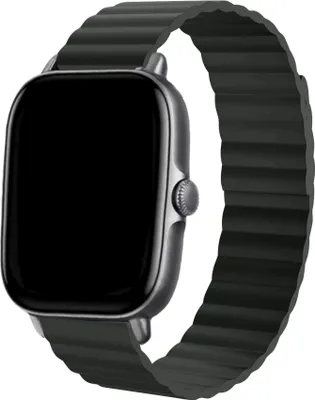 Produktbild von Strap-it Amazfit GTS 3 Magnetisches Silikonarmband (Schwarz)