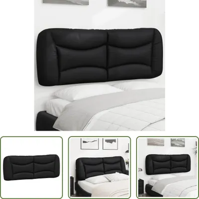 Produktbild von The Living Store Kopfteil-Kissen Schwarz 120 cm Kunstleder