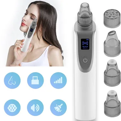 Produktbild von MODFU Porenreiniger, Mitesserentferner, 5 austauschbare Saugköpfe, 3 Saugmodi, Vakuumsauger, Mitesser Entferner, USB-Aufladung