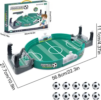 Immagine prodotto di Biliardino grande - Versione aggiornata, 10 palline, scatola a colori inglese - Per il divertimento della famiglia, dei bambini e delle feste