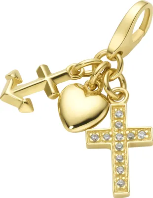 Produktbild von Charm Giorgio Martello Milano Glaube Liebe Hoffnung, vergoldet, Silber 925 Gold Onesize