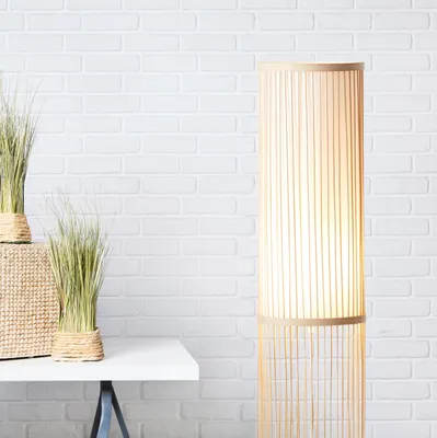 Produktbild von Stehlampe, 90,5 cm Höhe, Ø 20 cm, E27, max. 40 W, Bambus/Stoff