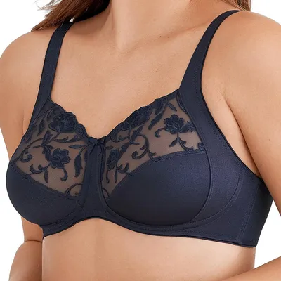 Produktbild von Felina Moments BH ohne Bügel Blumen-Stickerei an den Obercups, Dreiteilige Schnittführung für besten Halt, Perfekte Passform