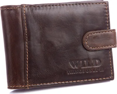 Produktbild von WILD Echtleder Herren Kartenetui Etui für Kreditkarten Visitenkarten Dunkelbraun