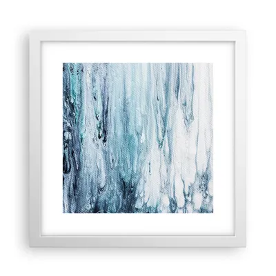 Produktbild von Gerahmtes Poster - Weißer Rahmen - Abstraktion Prellung Blau - 30x30 cm - Wand Bild - Wanddeko - Wandbilder - Kunstposter - Wandposter - Bilderrahmen - Bilder - Kunstdruck - P2WAC30x30-4380