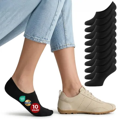 Immagine prodotto di Omgoods - 10 paia di calzini invisibili per scarpe, con strisce in silicone antiscivolo