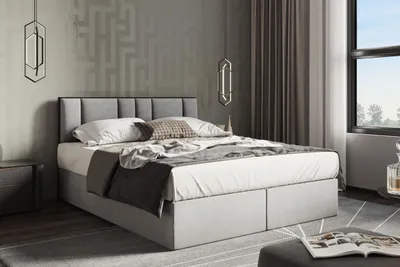 Produktbild von TRADA Trapani Boxspringbett 200x200 mit Bettkästen H3 Matratze Grau