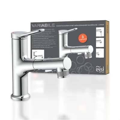 Immagine prodotto di Miscelatore per lavabo EISL VARIABILE con doccetta estraibile cromo