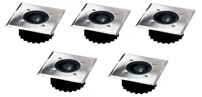 Image de 5x LED Solaire encastré Projecteur de sol Lampe solaire encastrée dans le sol