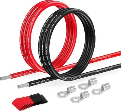 Productafbeelding van 6 Meter PVC Elektriciteitskabel 8,6mm² / 8AWG - Rood en Zwart - Hittebestendig Vertind Koper