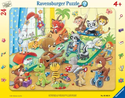 Produktbild von Ravensburger Kinderpuzzle - 05662 Im Tierkindergarten - 24 Teile Rahmenpuzzle für Kinder ab 4 Jahren mit Suchspiel