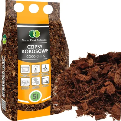 A bag of coco chips and a pile of coco chips next to it.