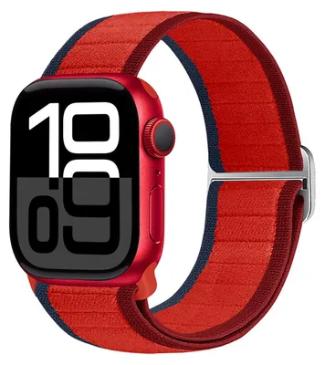 Obrázok produktu pre Pre Apple Watch Series 11 10 46mm / 9 8 7 45 / 6 SE 5 4 44mm Nylonový elastický remienok Red