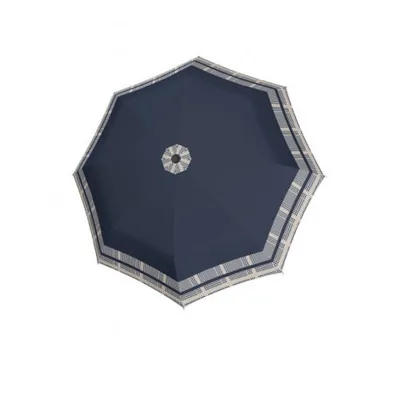 Image de doppler parapluie de poche parapluie Fiber Mini Timeless Hahnentritt Navy bleu multicolore