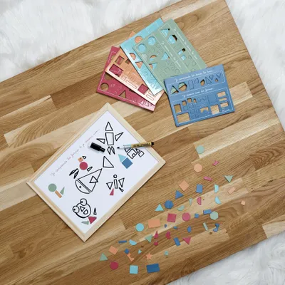 Image de Tableau En Bois Je Comprends Les Formes