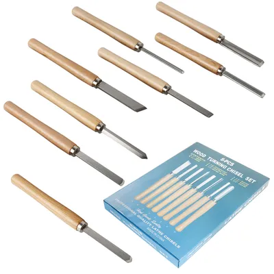 Image de 8× Set d'outils de sculpture Ciseau à bois Jeu de ciseaux à bois Couteaux à sculpter