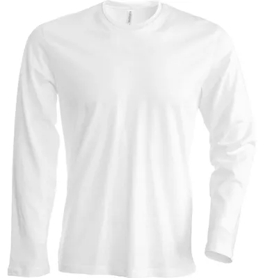 Obrázek produktu pro Kariban pánské tričko slim fit střihu s kulatým výstřihem a dlouhým rukávem RW709 (3XLarge) (Bílá)