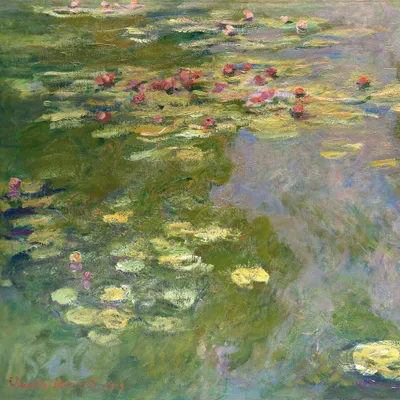 Produktbild von Claude Monet Kunstdruck Bild - Seerosen, 1919 (70 x 70 cm)