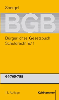 Produktbild von Bürgerliches Gesetzbuch mit Einführungsgesetz und Nebengesetzen. Schuldrecht 9/1