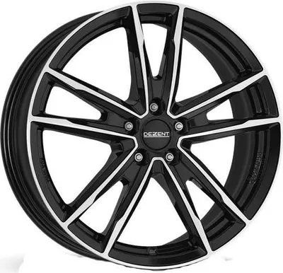 Produktbild von ALUFELGE DEZENT KF dark 7x18 5x114.3 ET 45 BLACK/POLISHED
