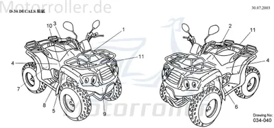 Produktbild von Aeon Overland 180 Aufkleber Tank 180ccm 4Takt K87720-191-000 Motorroller.de Sticker Dekor Dekor-Aufkleber Klebeetikett Quad ATV UTV Ersatzteil Service